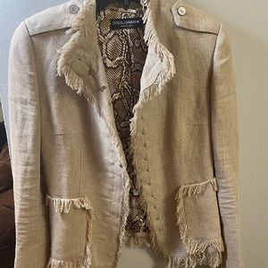 Dolce and Gabbana linen-silk lined lined blazer| NWOT